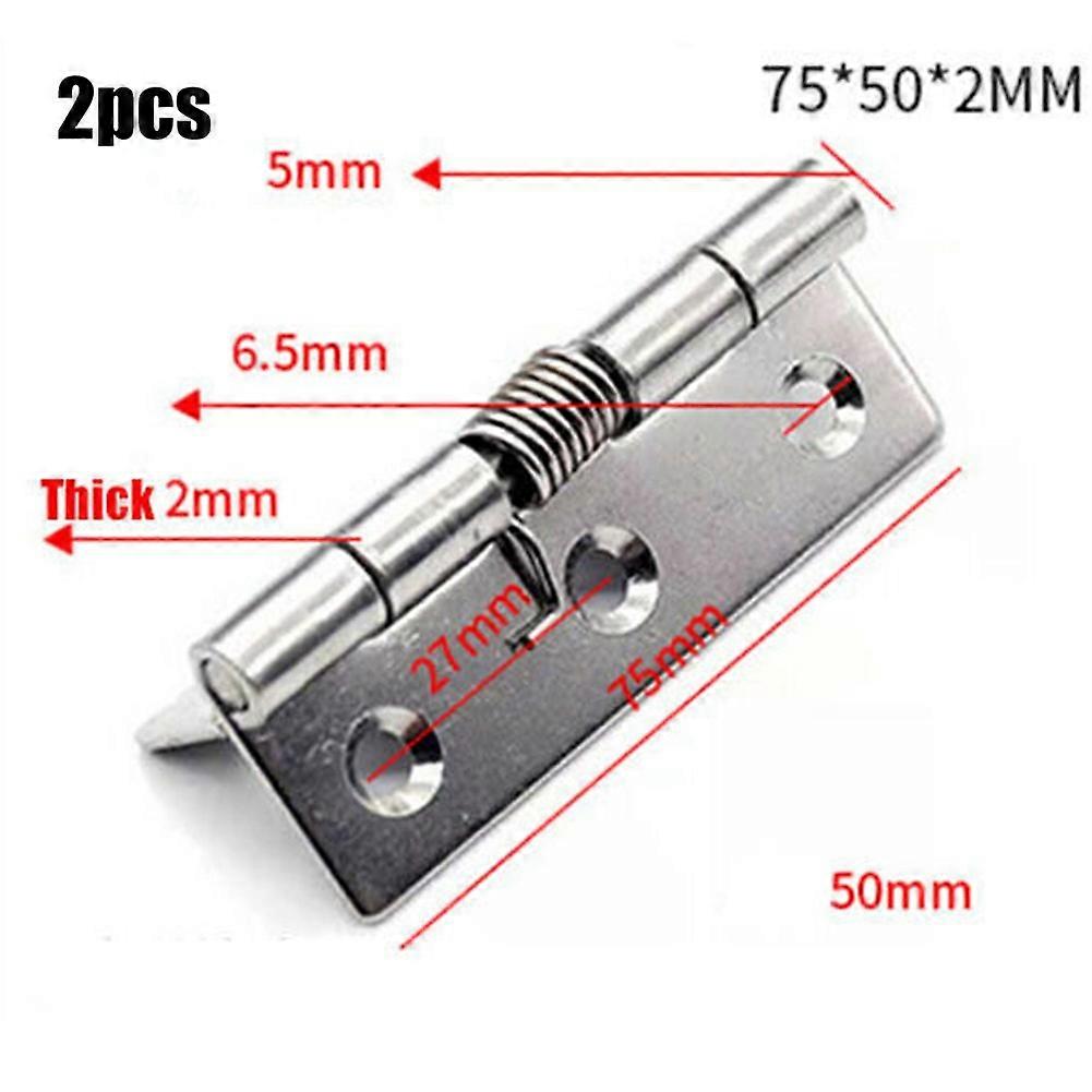 2pcs Self Closing Stainless Steel Spring Door Hinge Hardware