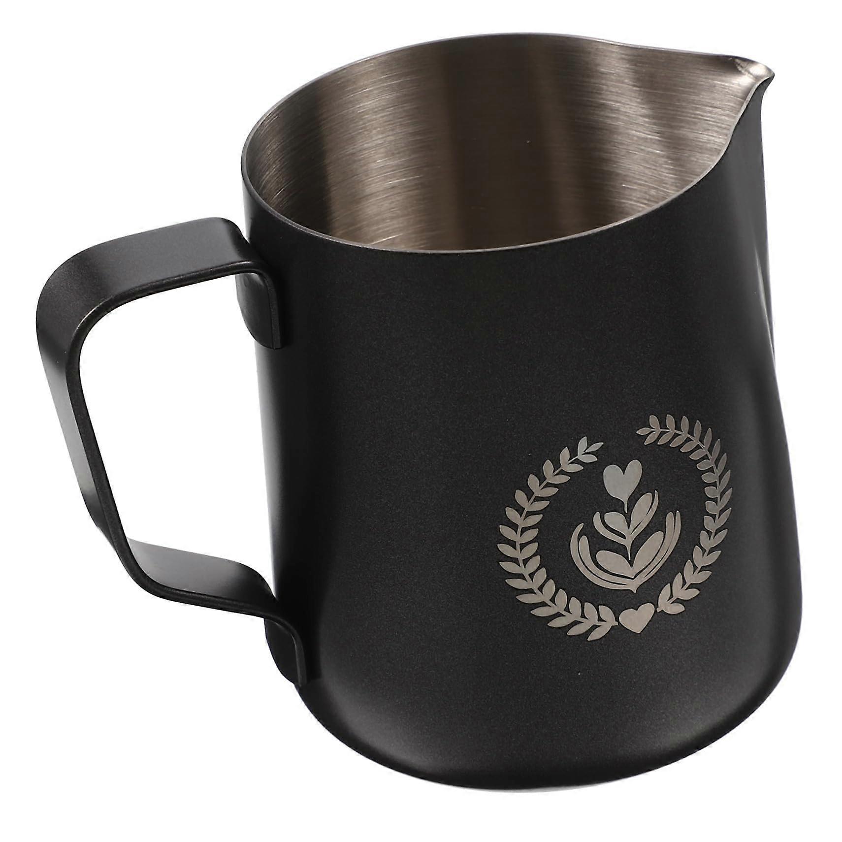 Milk Frothing Pitcher for Latte Art, Stainless Steel Jug with Measurement Scale and Precision Spout