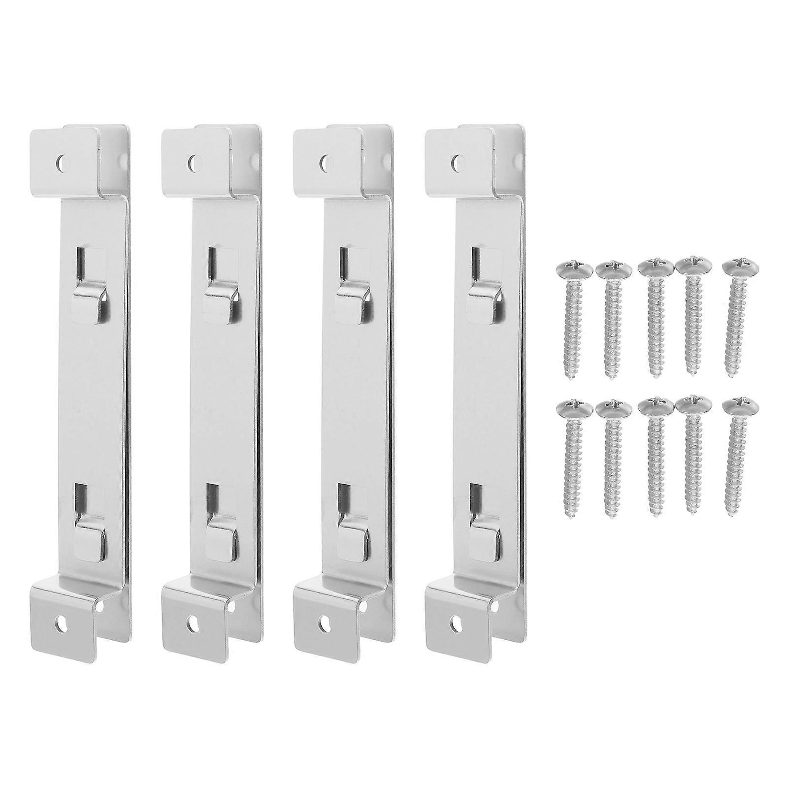 Birdhouse Mounting Bracket for Outdoor Hanging 4Sets Silver Durable Support