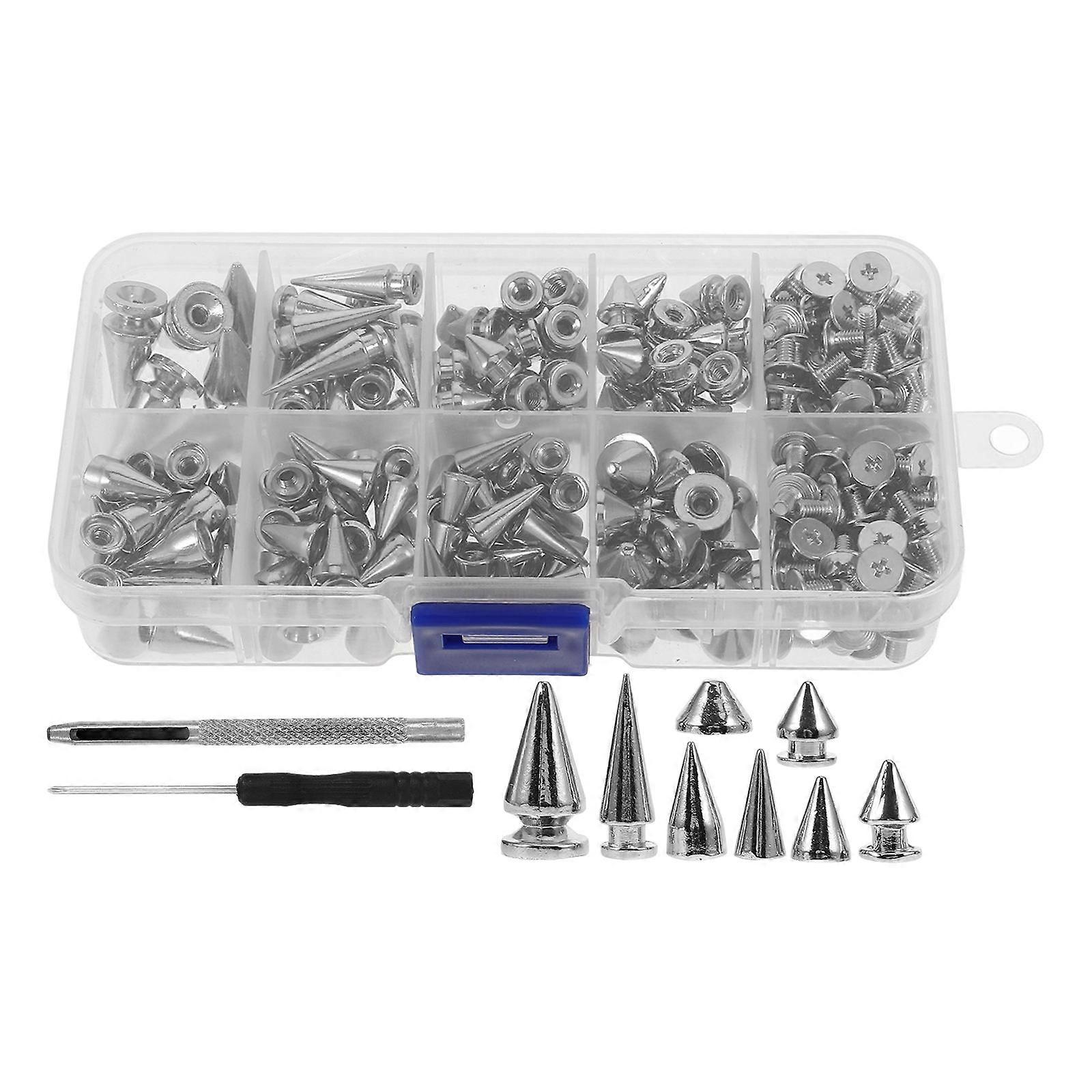 Jacket Studs Punk Diy Studs Clothing Spikes Silver 1.90X0.80X0.80CM 1Set