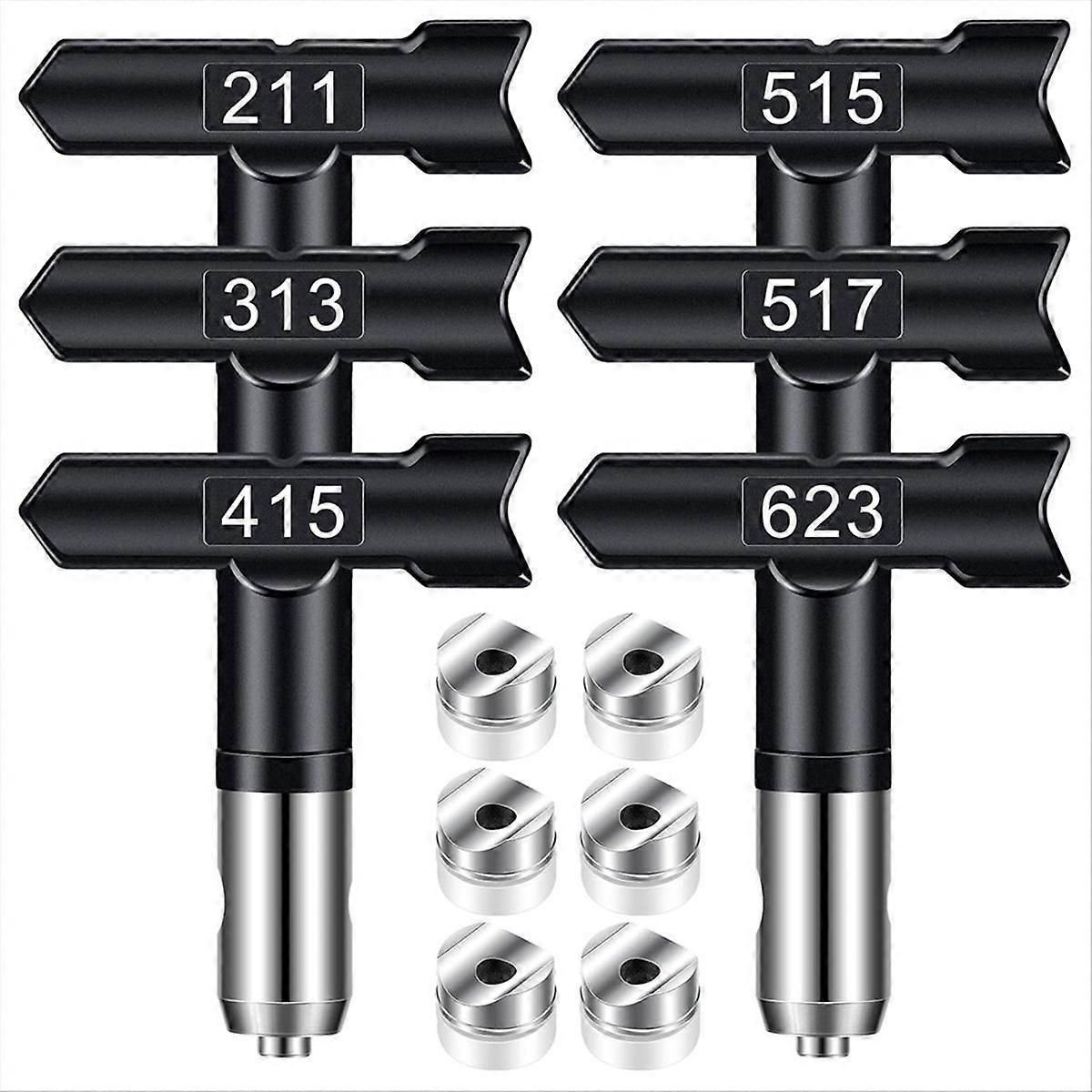 Sprayer Tips,6Pcs Airless Paint Sprayer Tips Reversible Sprayer Tips