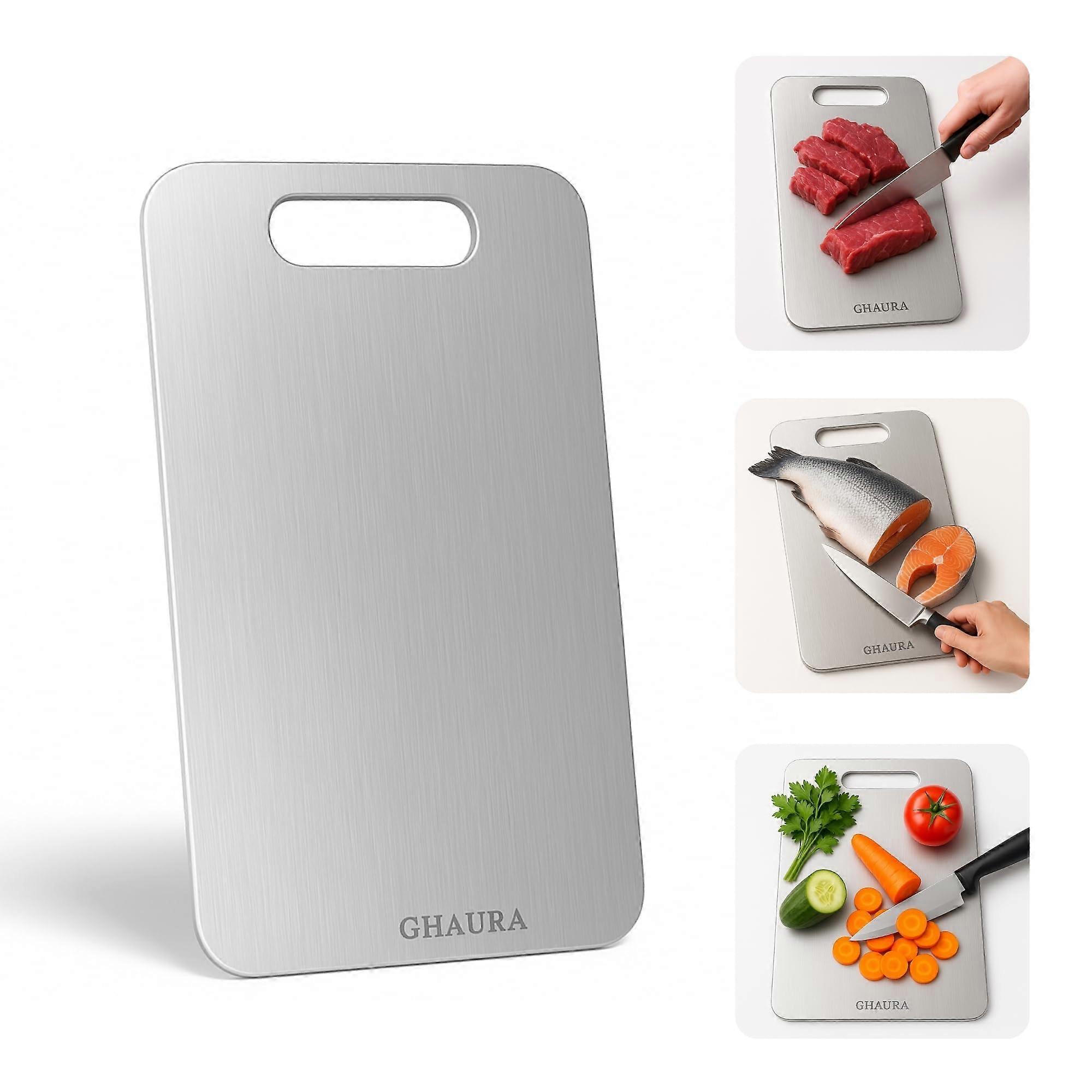 Titanium Cutting Board Large 14.2x9.8in Scratch Resistant DoubleSided KnifeFriendly Dishwasher Safe