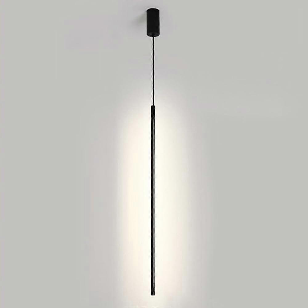 LED Pendant Light Modern 120cm Black Aluminum Linear Fixture for Kitchen Island with Adjustable Height and 3Color Modes