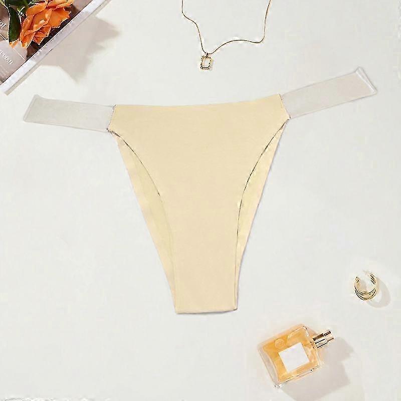 Seamless Underwear for Women, Invisible Thong with See-Through Waist Strap, Sizes XS to L
