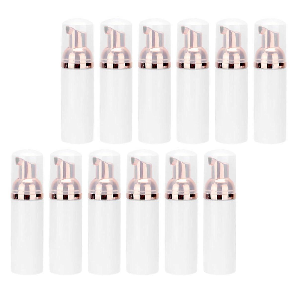 12Pcs 30ml Foaming Pump Bottles with Rose Gold Dispenser, Leak Proof Travel Size Soap Containers
