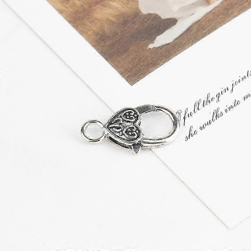 Heart Keychain Clasps for Bracelet Making, 10pcs 27MM Lobster Clasp Hooks and Chain Accessories
