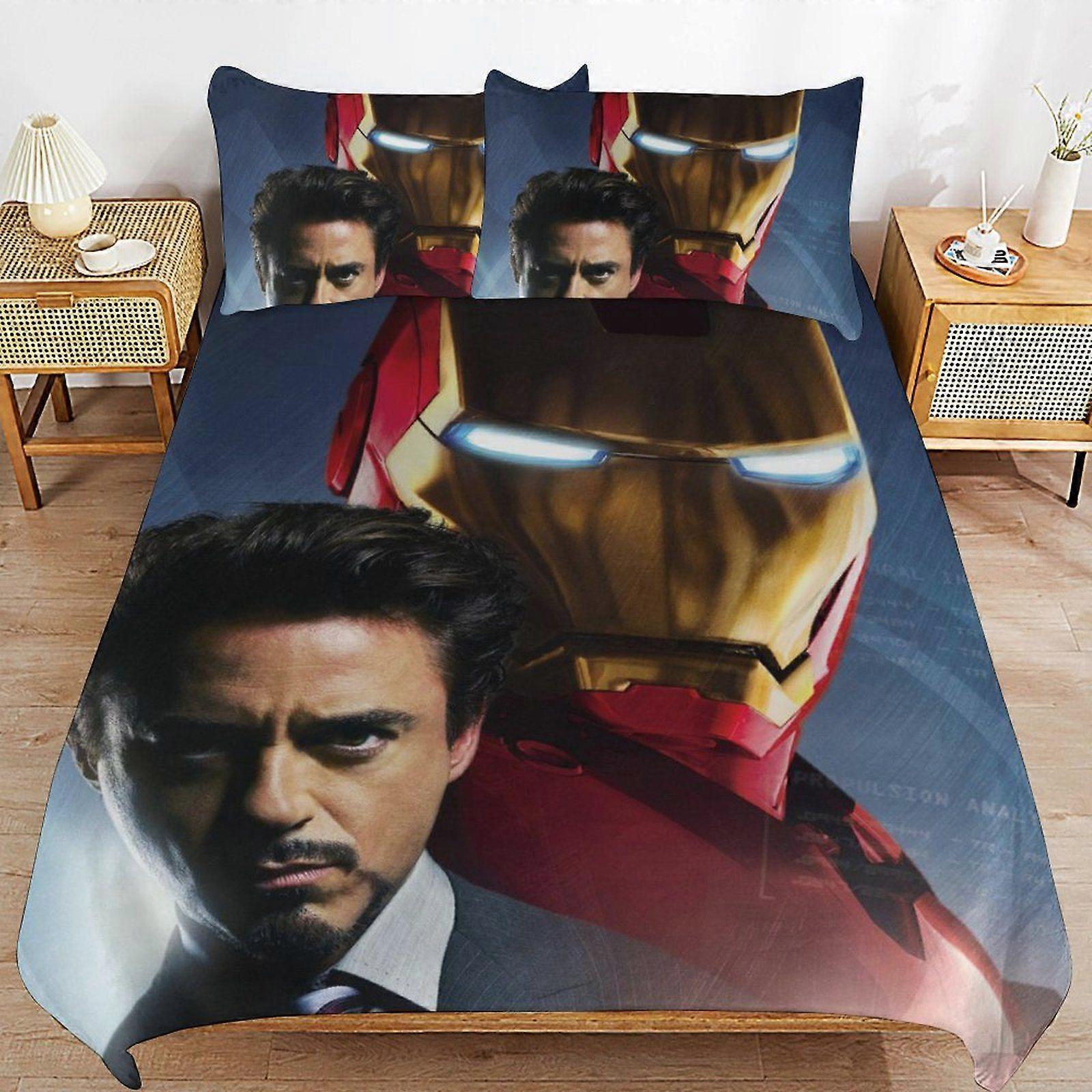 1312QS Robert Downey Jr Ultra Smooth Touch Durable Comfort Secure Zipper Sleep Set Duvet Cover Sets Everyday Use AP1312