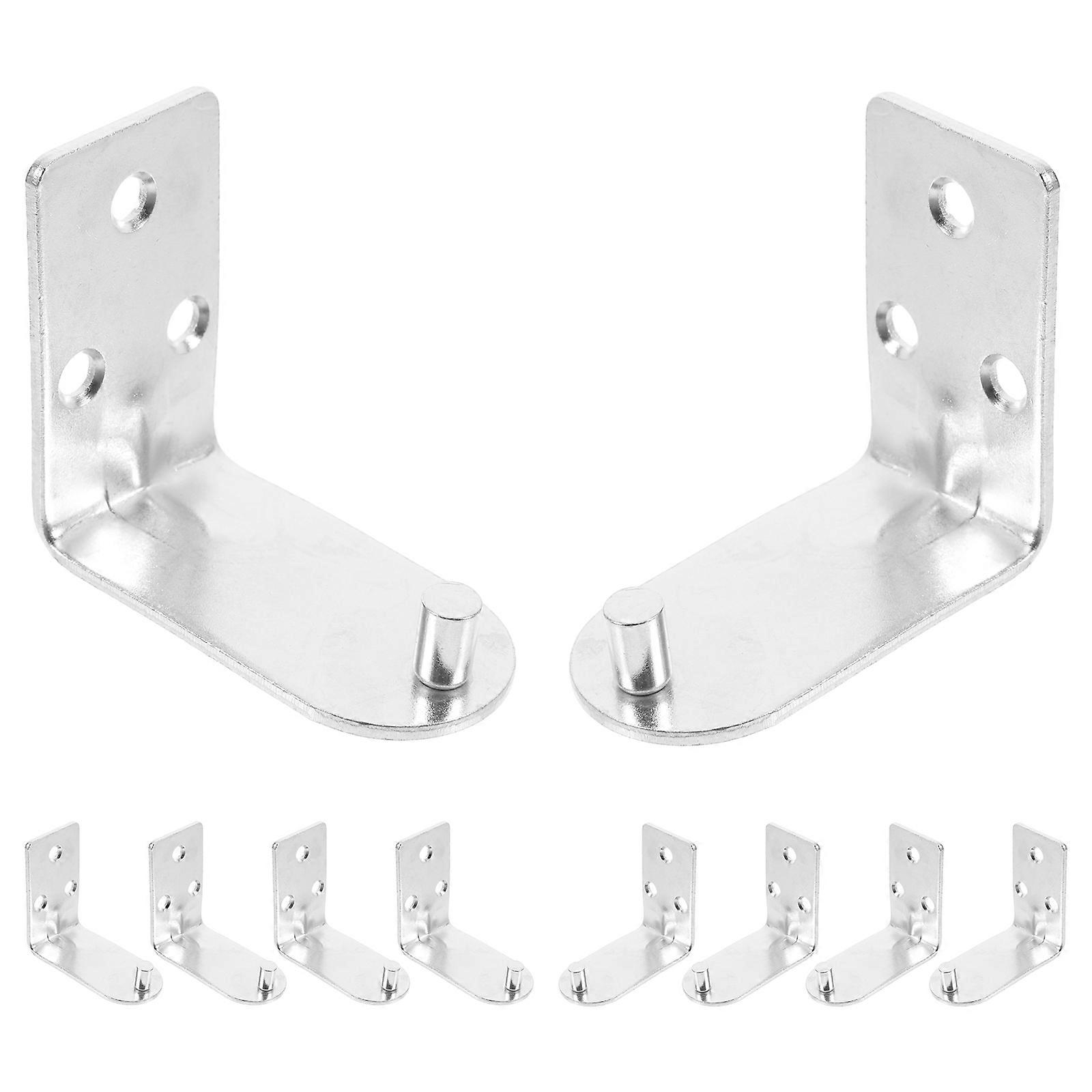 Silver L Shaped Fire Extinguisher Hanger Bracket for Wall Mount 10Pcs