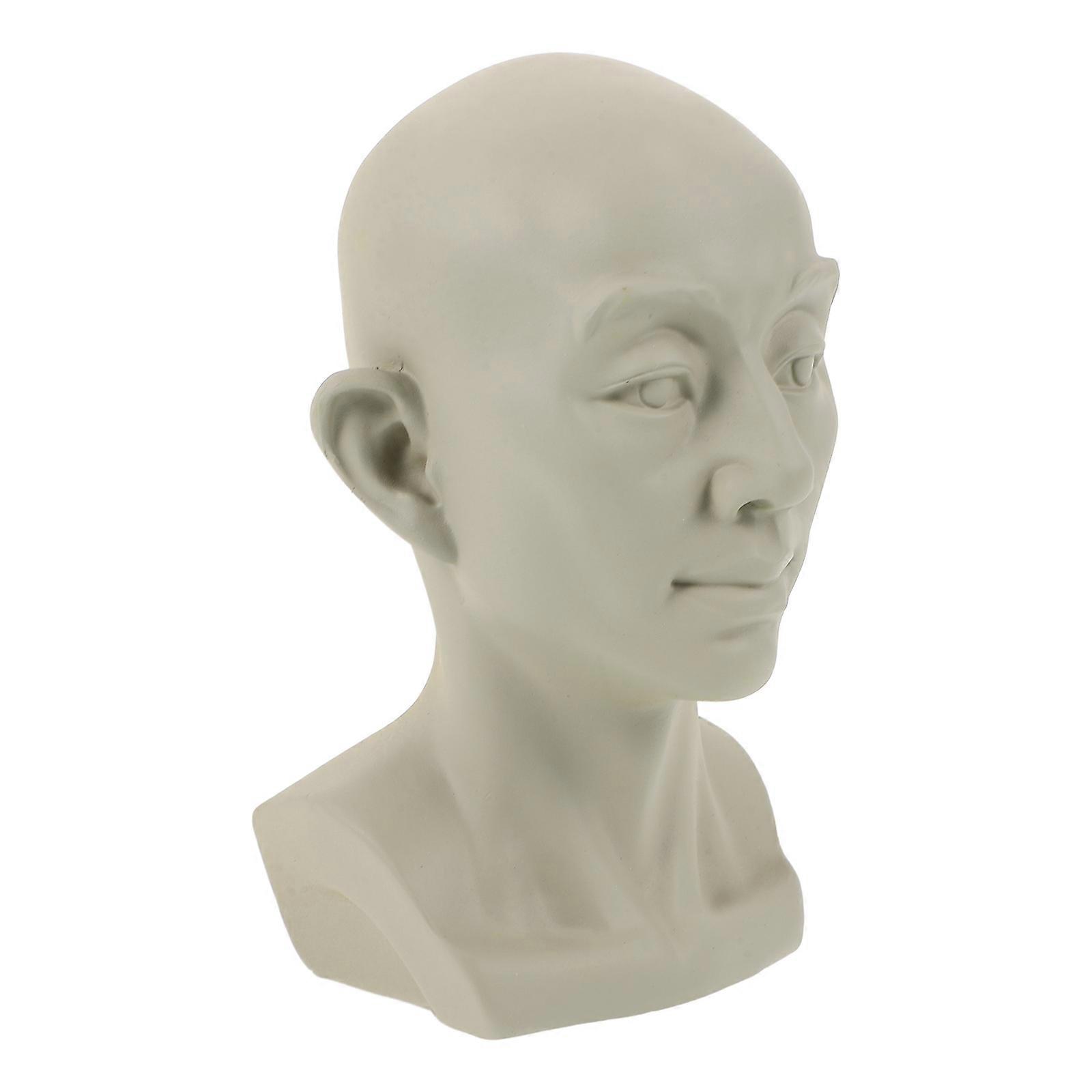 Gypsum Bust Figurine Desktop Ornament Teaching Aid for Artists Students and Sketch Learners in Beige Material One Pcs