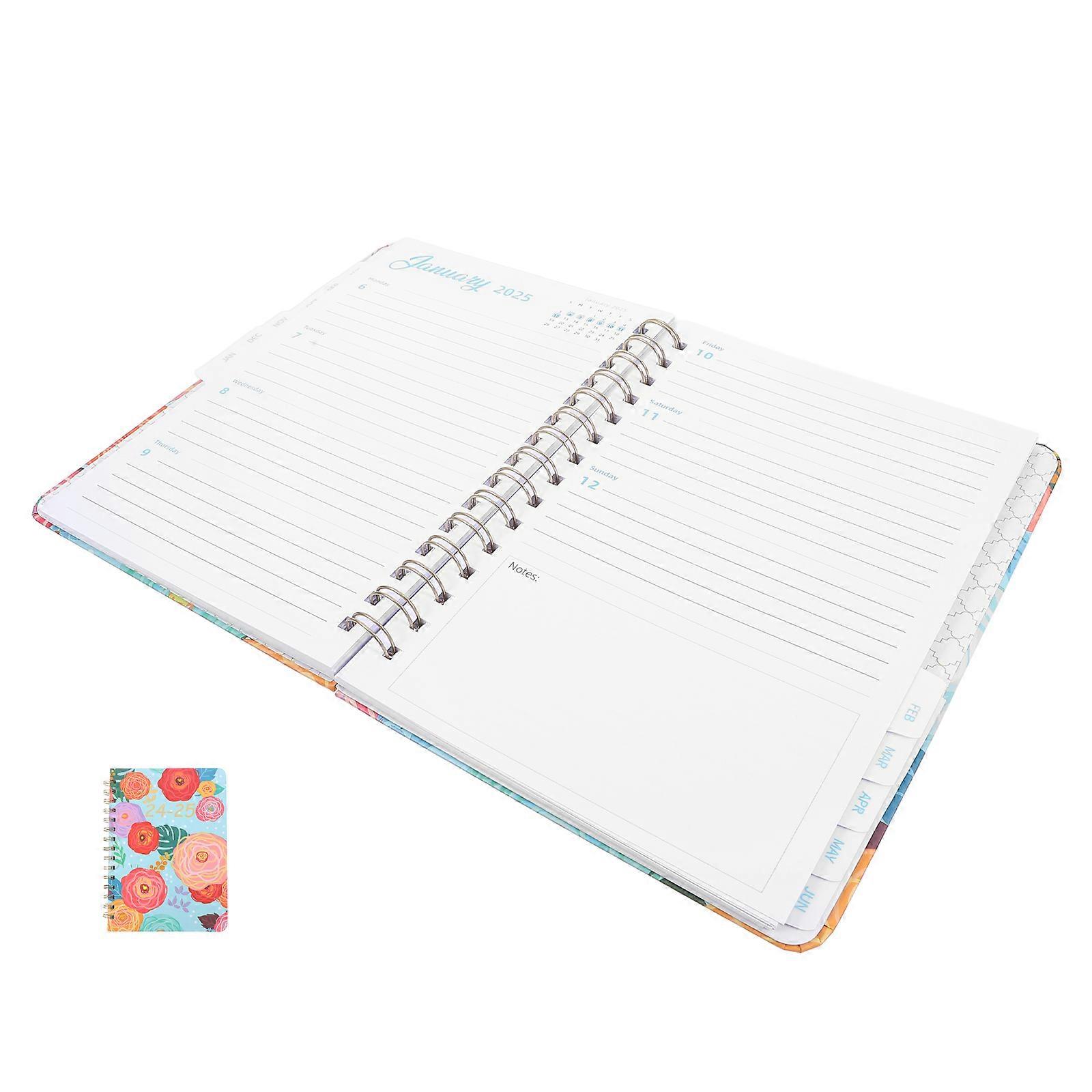 2024-2025 Weekly Monthly Planner Notebook for Writing Use Sky-Blue