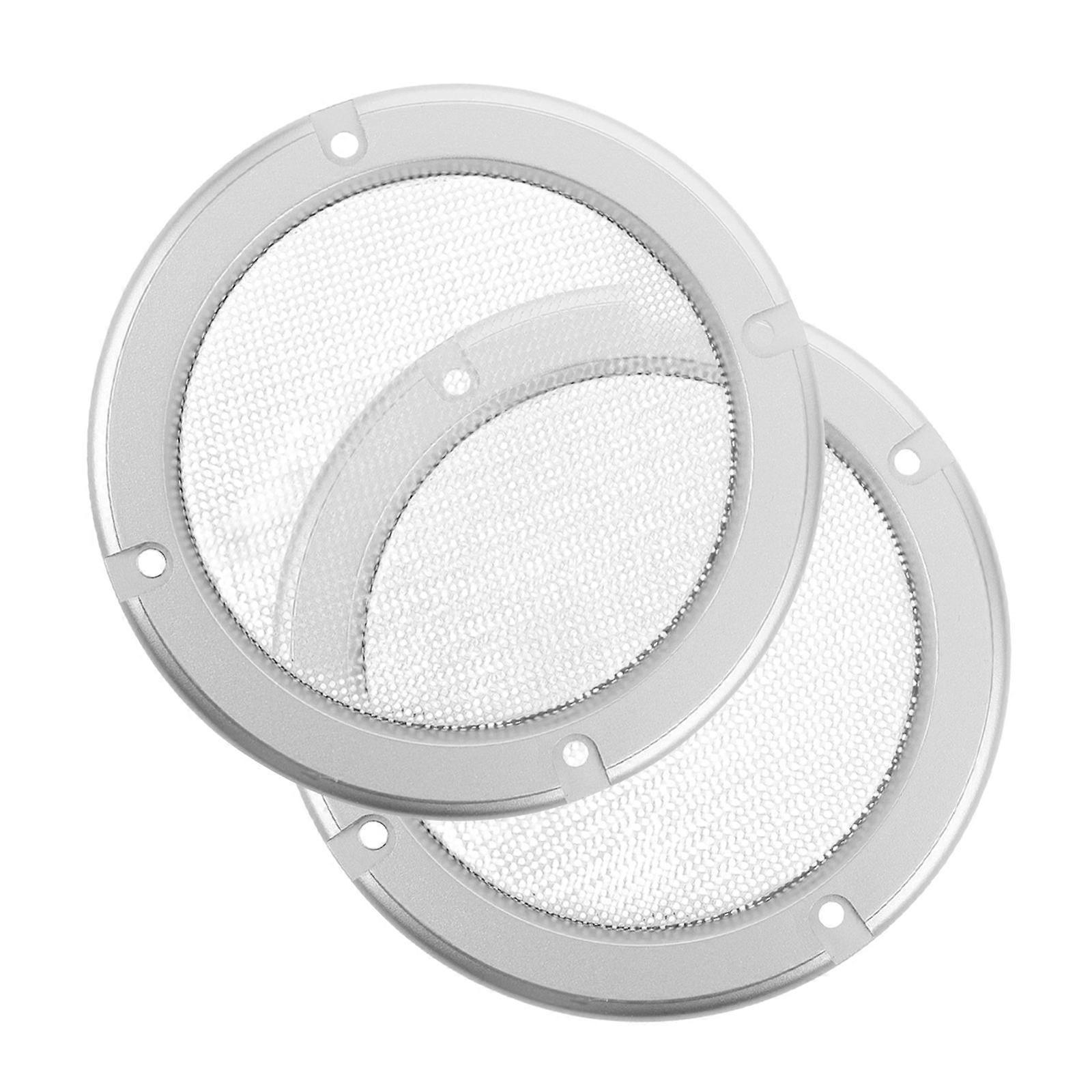 2Pcs Silver Speaker Grille Cover Mesh Protector for Subwoofer Use