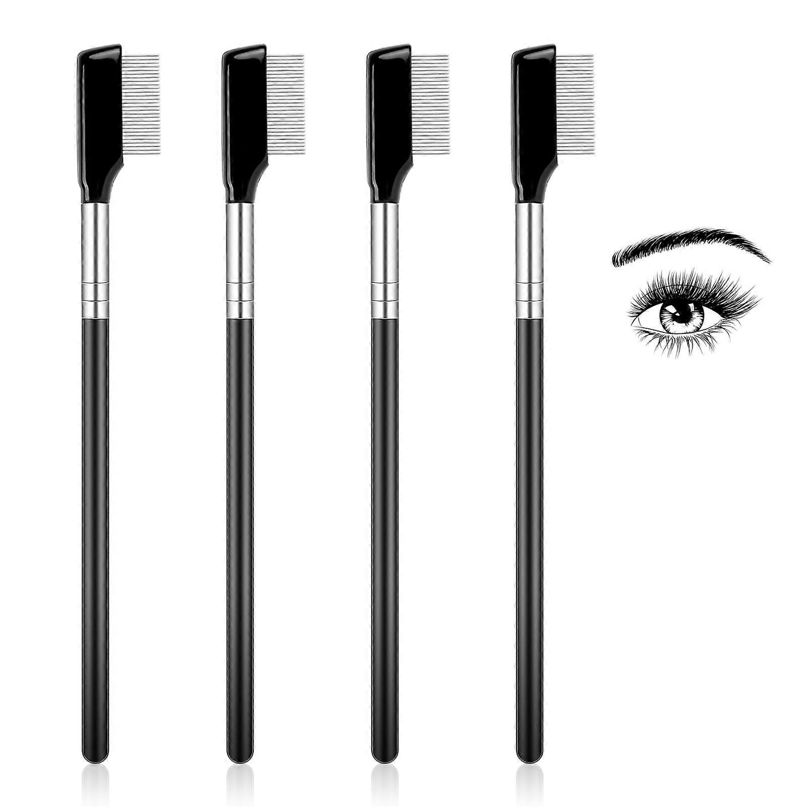 Metal Eyelash Comb with Stainless Steel Teeth for Precise Lash Separation and Clump Finish
