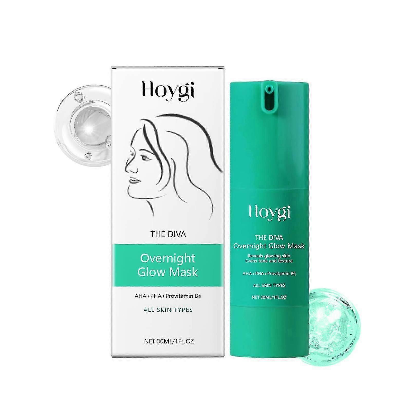 Hydrating Sleep Mask with Vitamin B5 & E  Deep Moisture, Exfoliation & Brightening