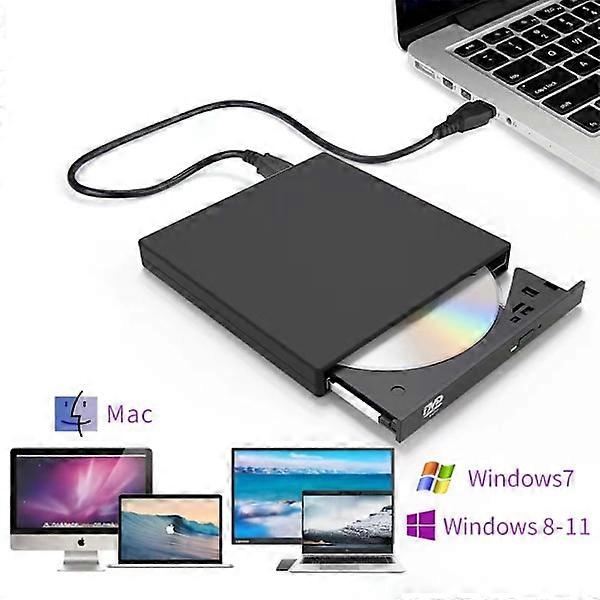 External Blu-ray & DVD Drive 3D, USB 3.0 & Type-C, Slim Portable Optical Drive compatible with Macbook, OS, Windows XP/7/8/10, Laptop