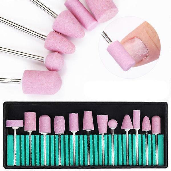 12 pcs Nail drill manicure pedicure set Nail drill bits one size