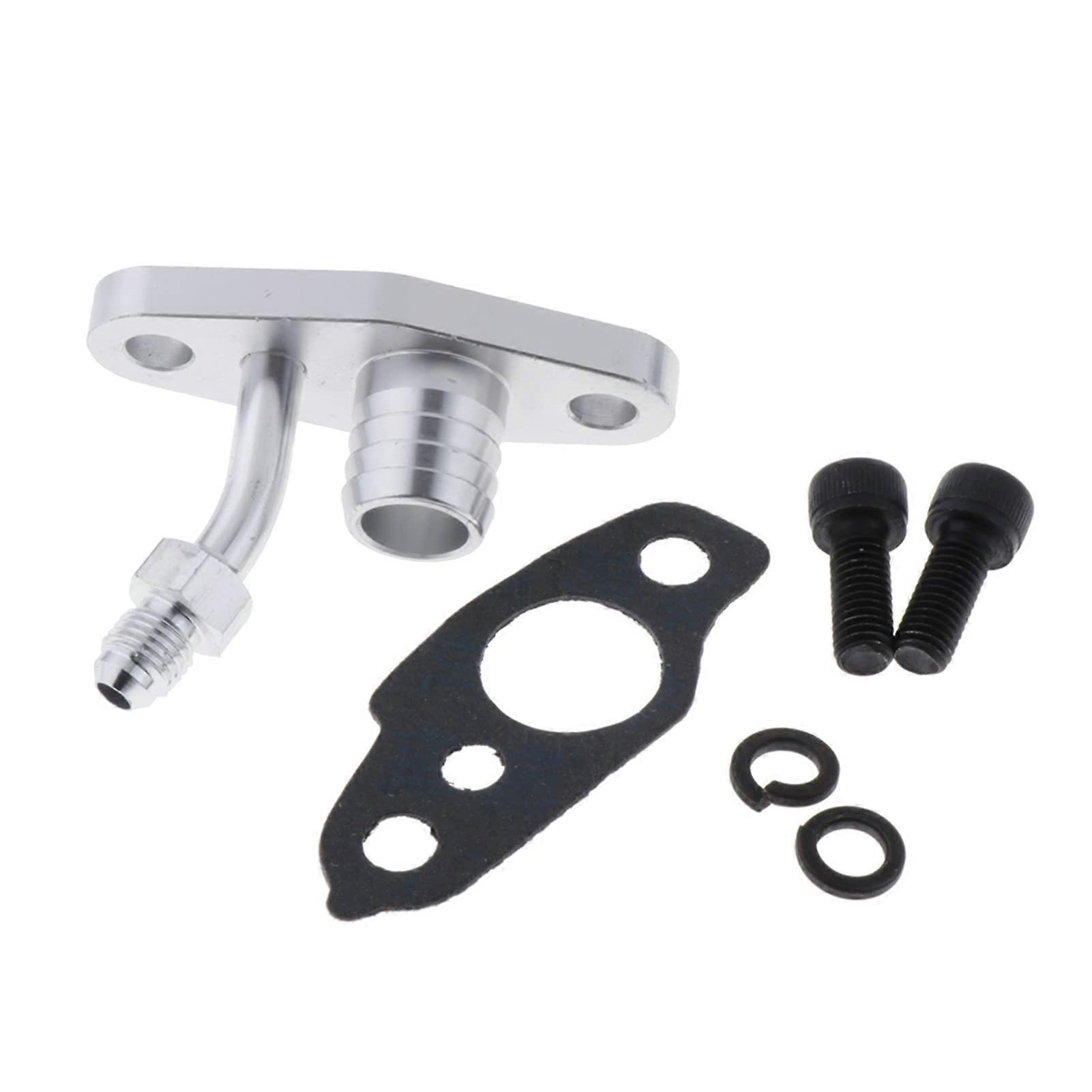 Turbo Oil Feed and  Kit 4AN Feed with 3/4 Inch Barb Flange for Toyota CT12 CT20 CT26