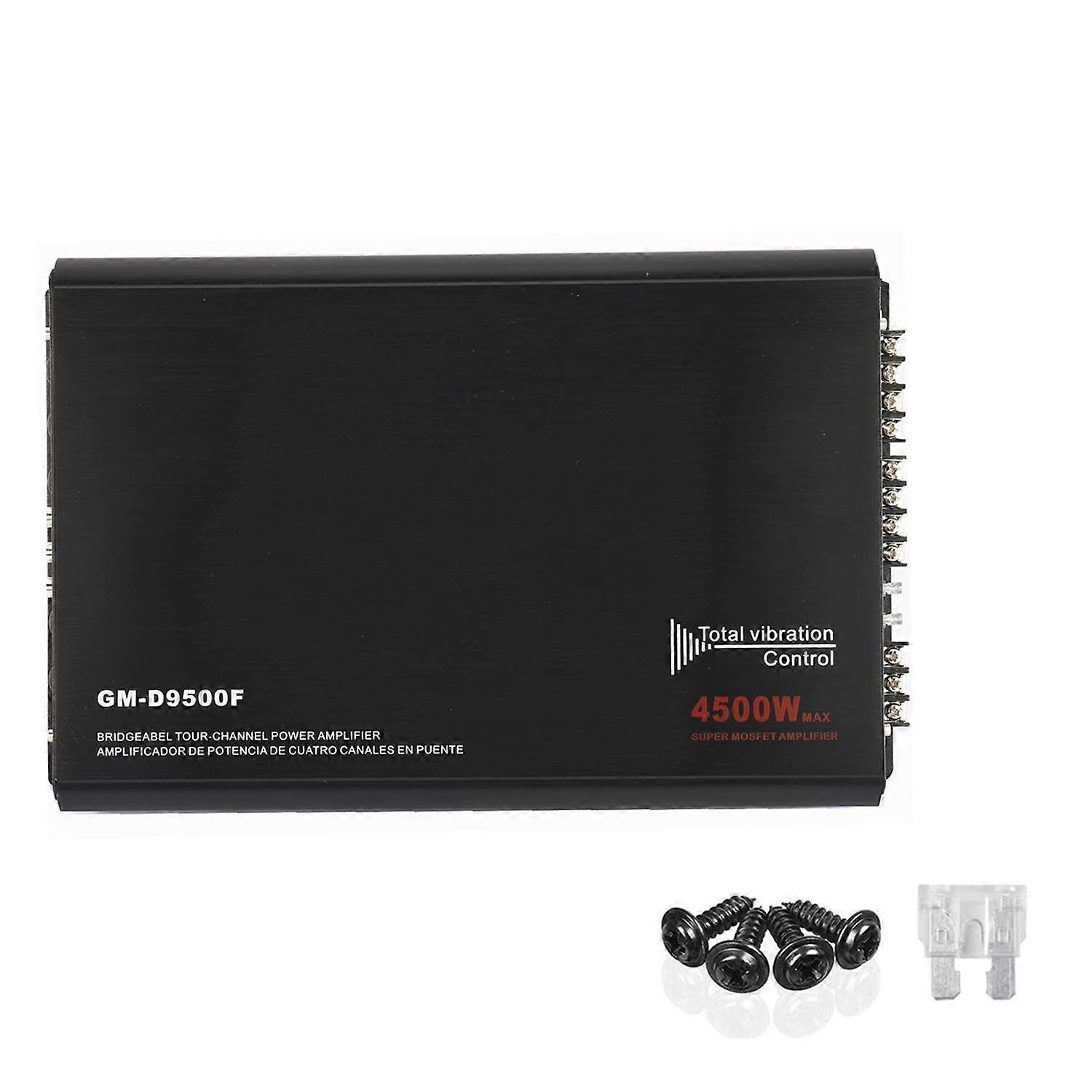 4500W 4Channel Car Amplifier Class A/B Stereo with 3D Surround and Durable Alloy Casing