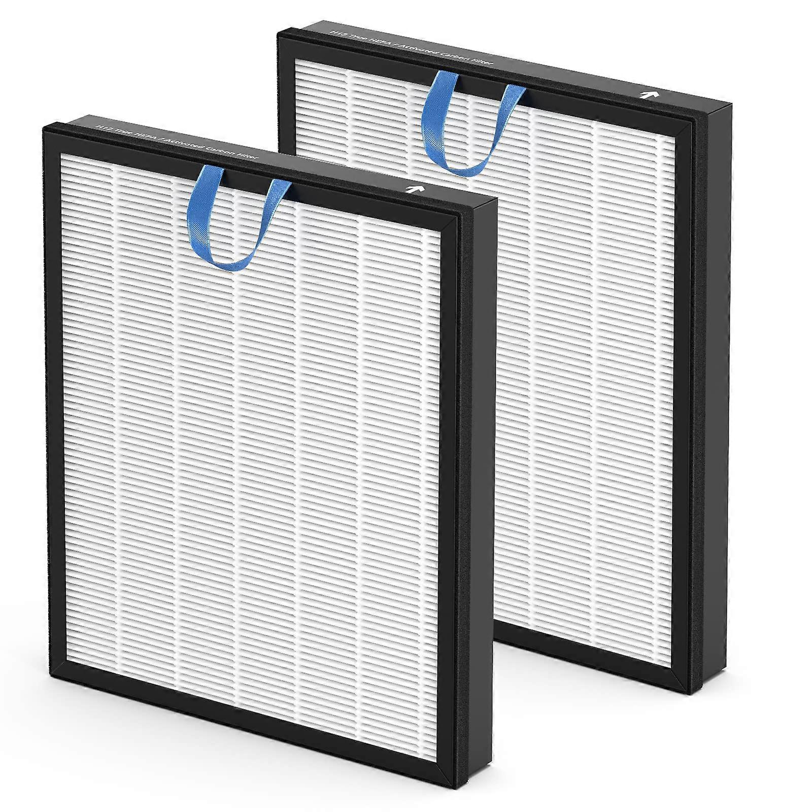 2 Pack Replacement Filter Compatible with LEVOIT Vital 200S, True HEPA and Activated Carbon for Odor Reduction