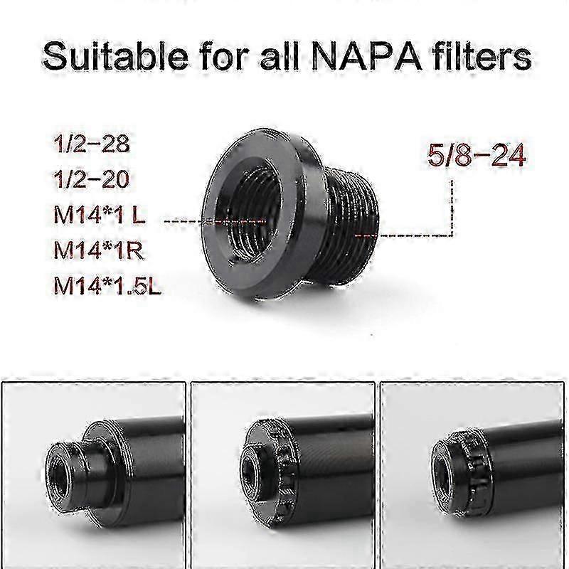 1pc Of 5/8" X 24 To 1/2-28 To M14x1 To M14x1.5 For Barrel Thread Adapter-xinhan