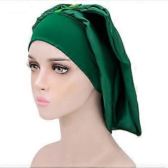 Satin-Damenhaube, Langhaar-Socke, Schlafmütze, Haarpflege-Kopftuch, Nachtmütze