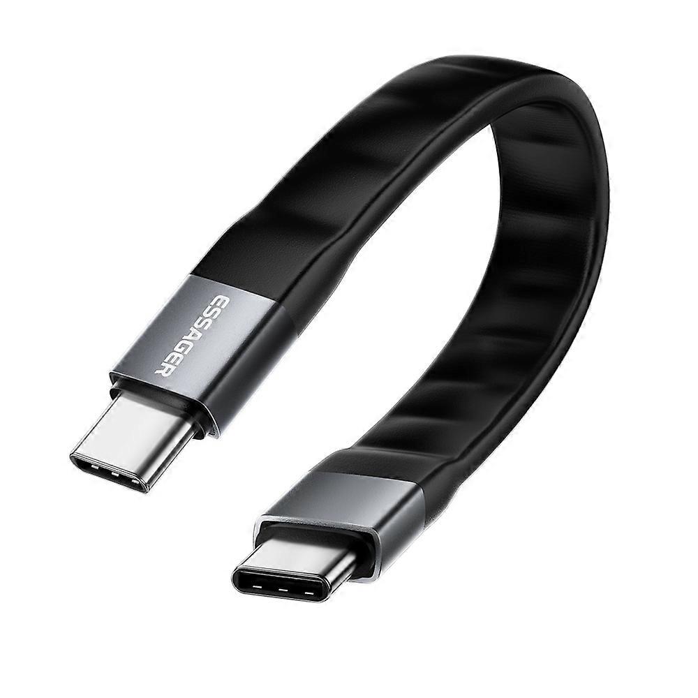ESSAGER 0.125m 240W USB4.0 Full Function Data Cable Type-C to Type-C Charging Cord 40Gbps High Speed