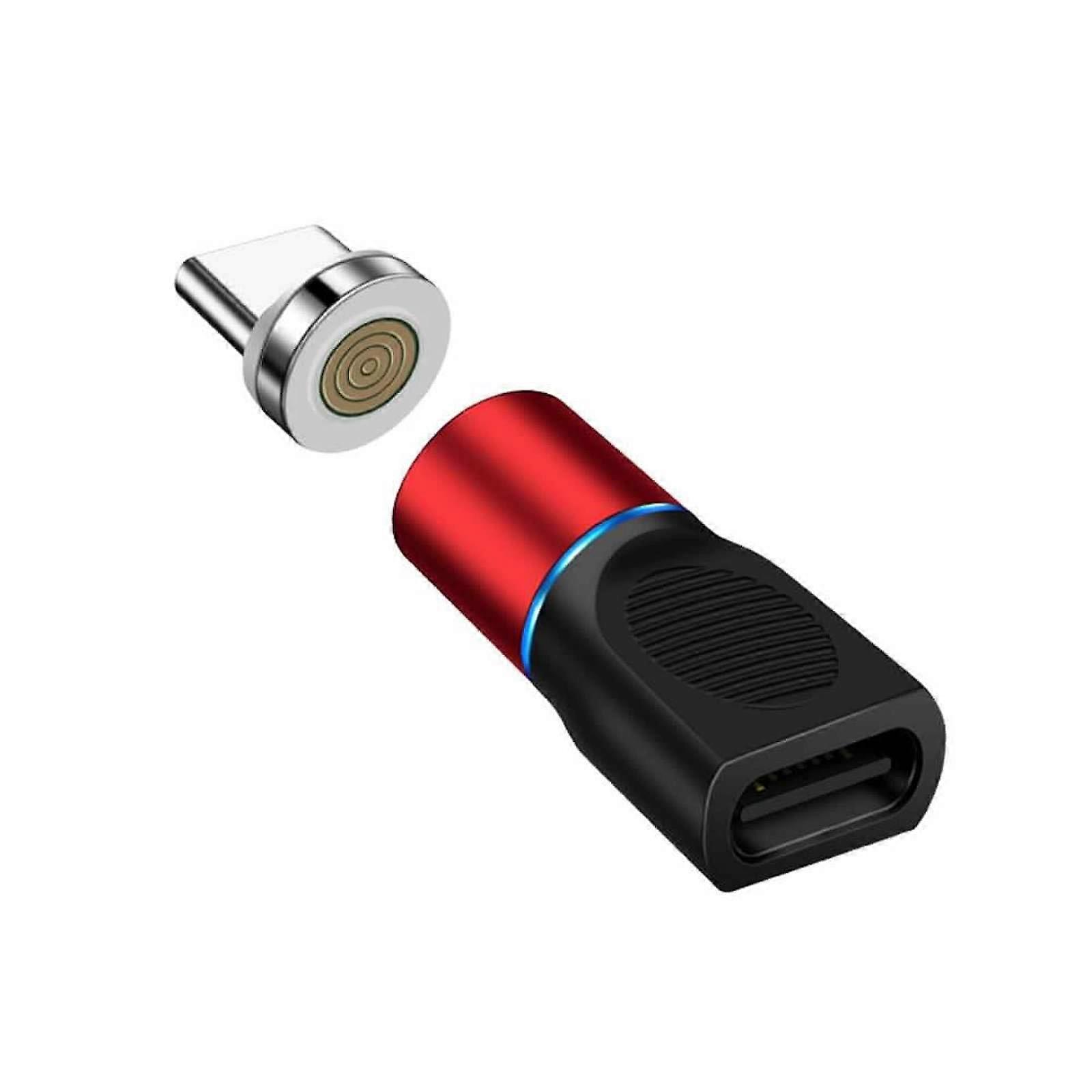 USBC Magnetic Adapter Type C Fast Charging Connector for Android with Dustproof Design Red