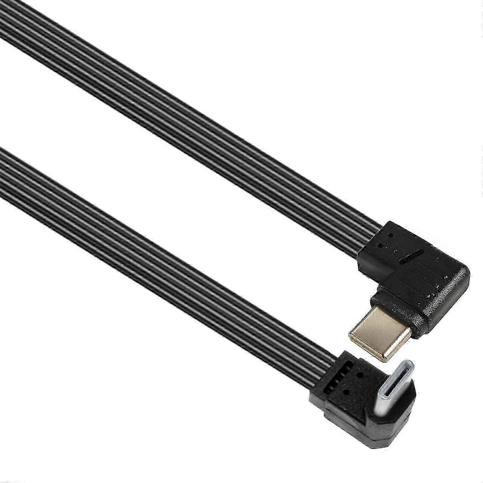 45W Fast Charging Line USB C to Type C Cable Quick Charging Right Angle Wire 90 Degree Data Cable Multicolor 26s