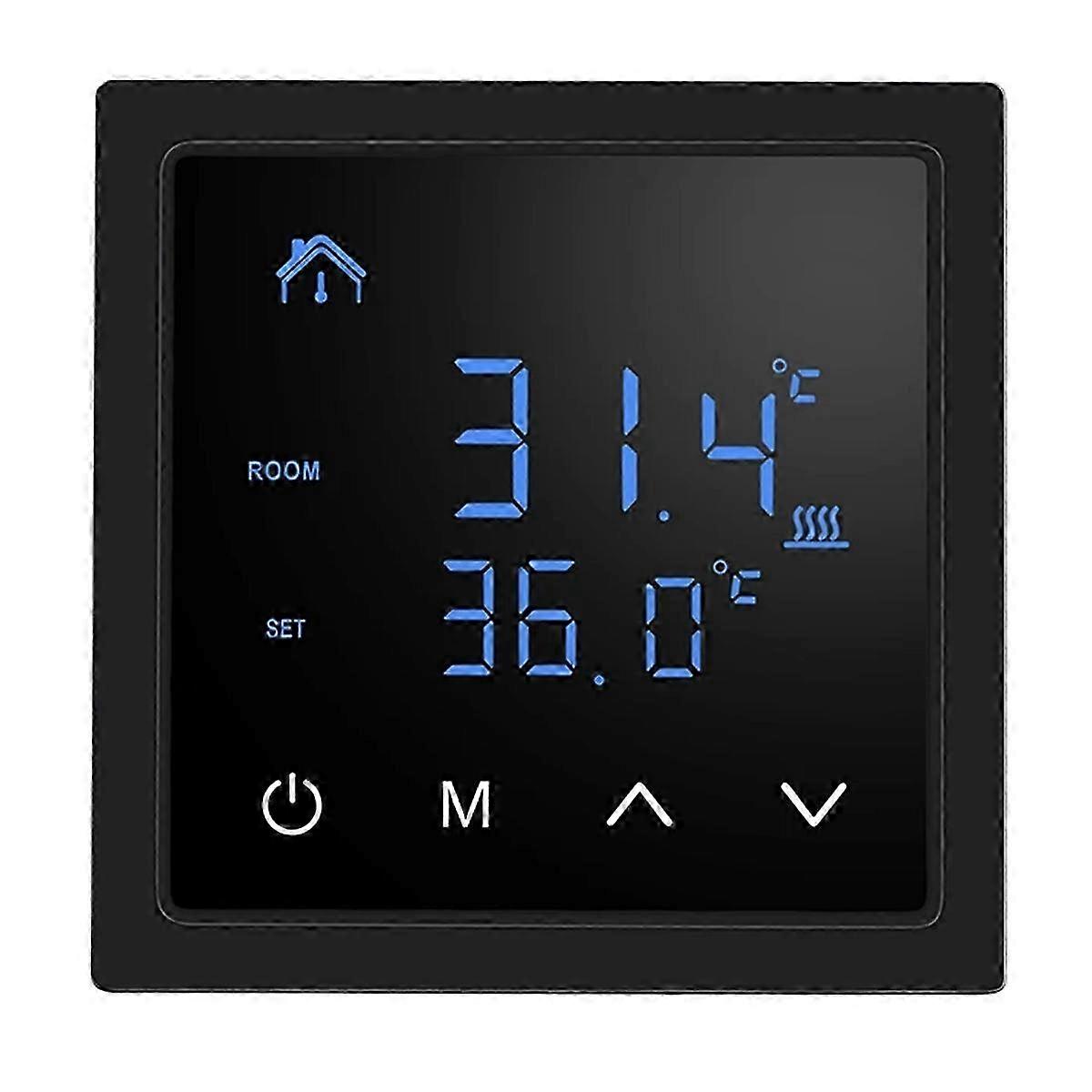 Smart Thermostat 16A Floor Heating Temperature Controller Black-ms