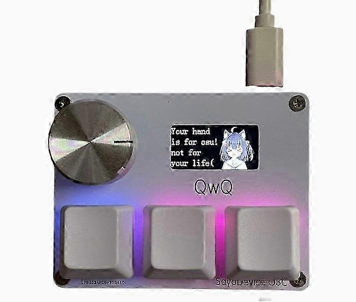 2025 Sayodevice Osu O3cHall switchMagnetic linear switchKeyboard with knob and screen-HX