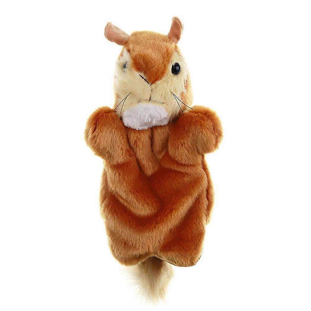 Squirrel Hand Puppet Plush Toy for Playing Use Creative Parent-Child Interaction
