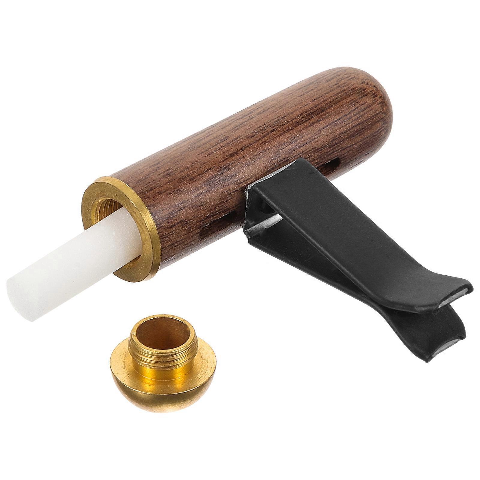 Walnut Wood Car Diffuser Vent Clip for Aromatherapy Light Brown