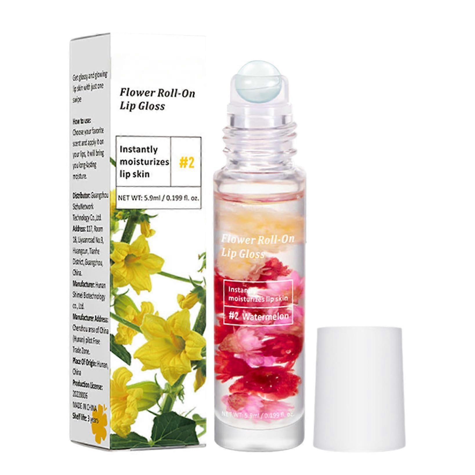 Watermelon Shine RollOn Lip Gloss NonSticky Hydrating Formula for Soft Lips