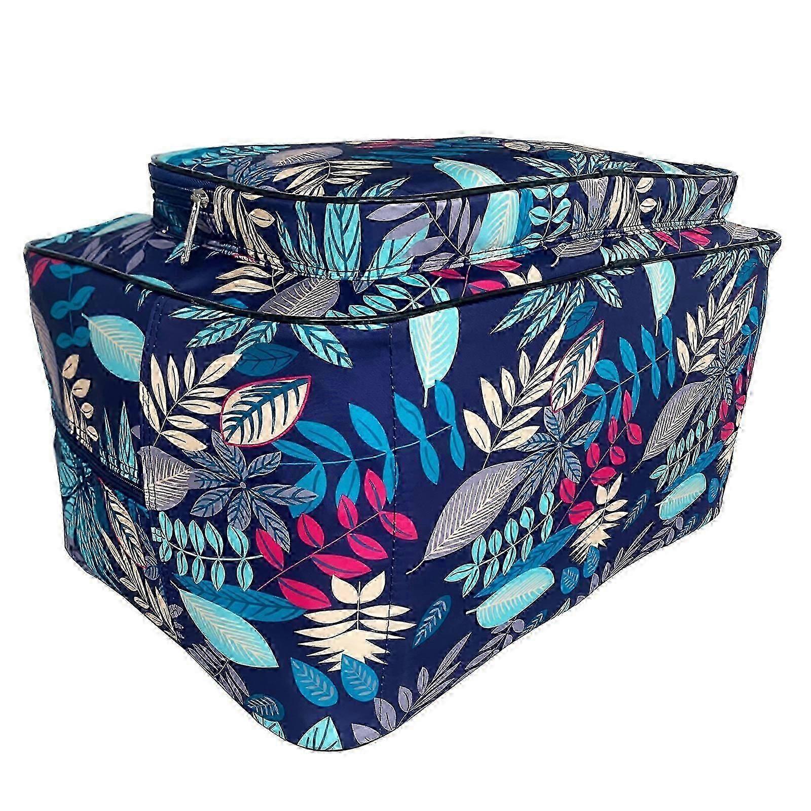 Durable Nylon Sewing Organizer Bag with Multiple Pockets, Milky White