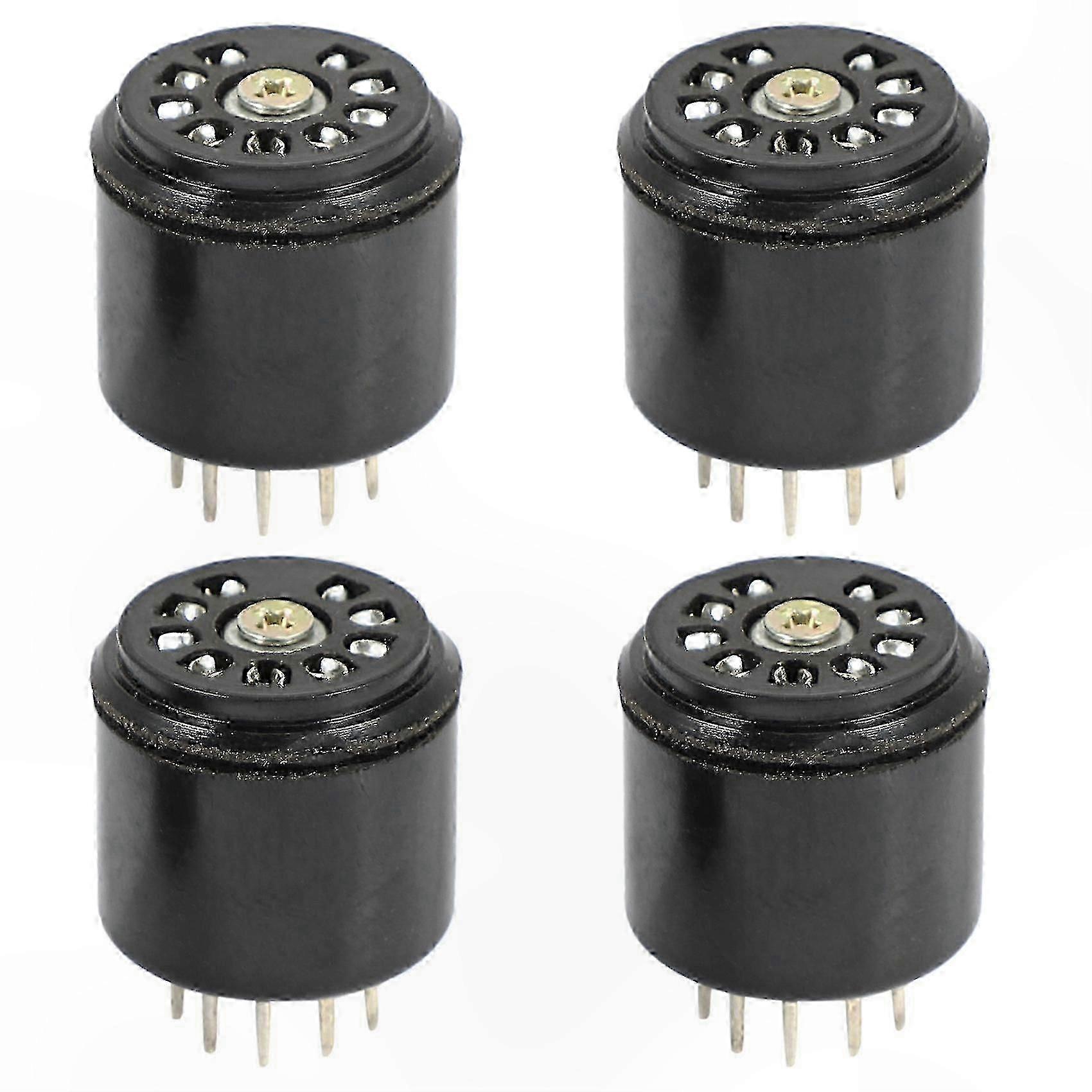 4-Pack 9-Pin Bakelite Vacuum Tube Socket Saver for 12AX7 12AU7 ECC82 ECC83 Amplifiers