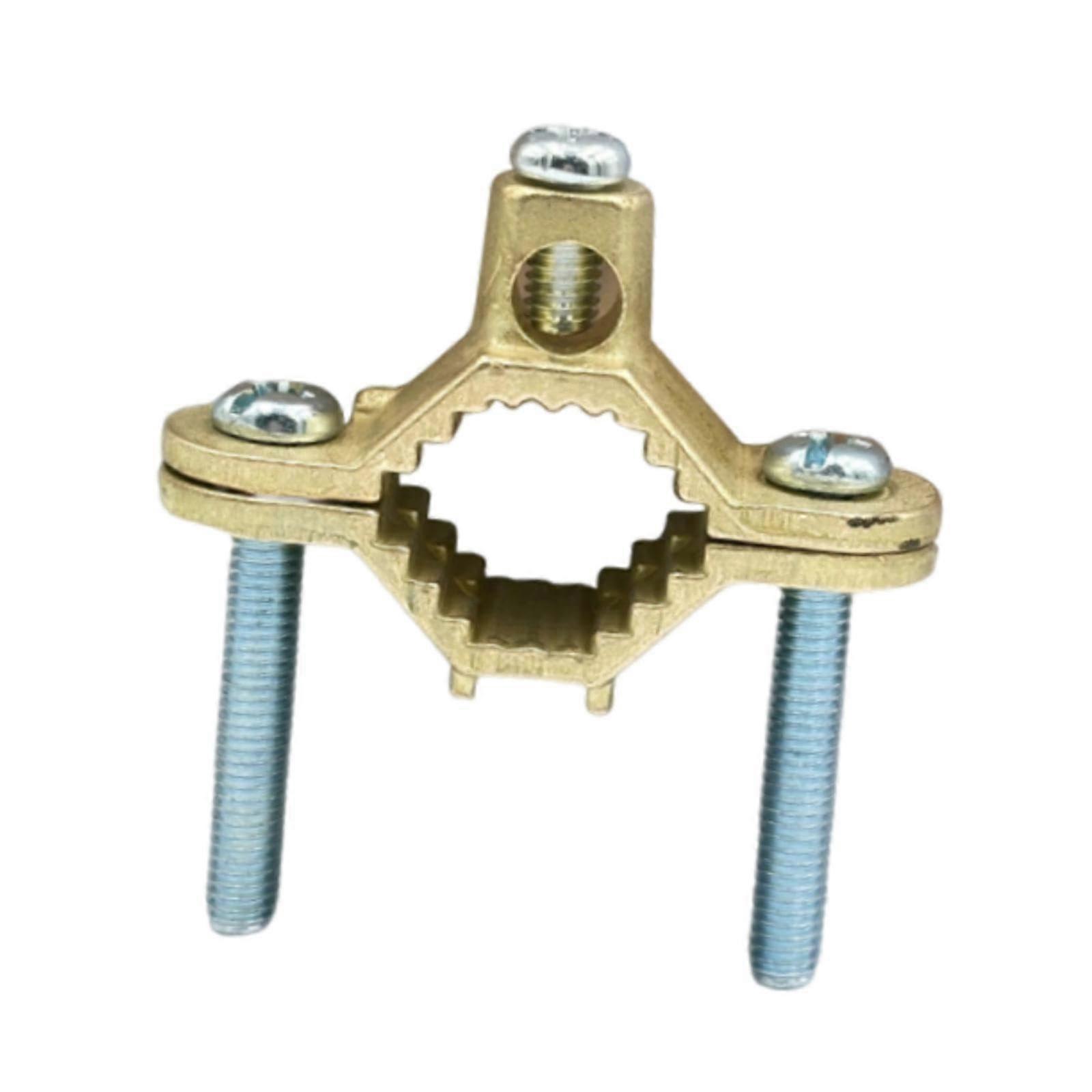 Adjustable Brass Grounding Clamp for 1/2' to 1' Conduit with Durable Construction, 1pcs