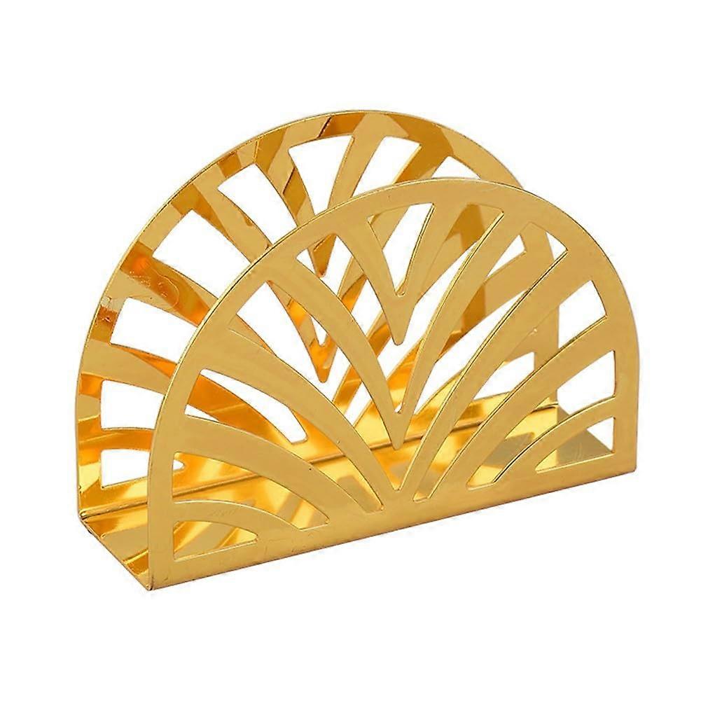 Stainless Steel Napkin Holder Large Capacity Rust Resistant Half Round Design for Dining Table