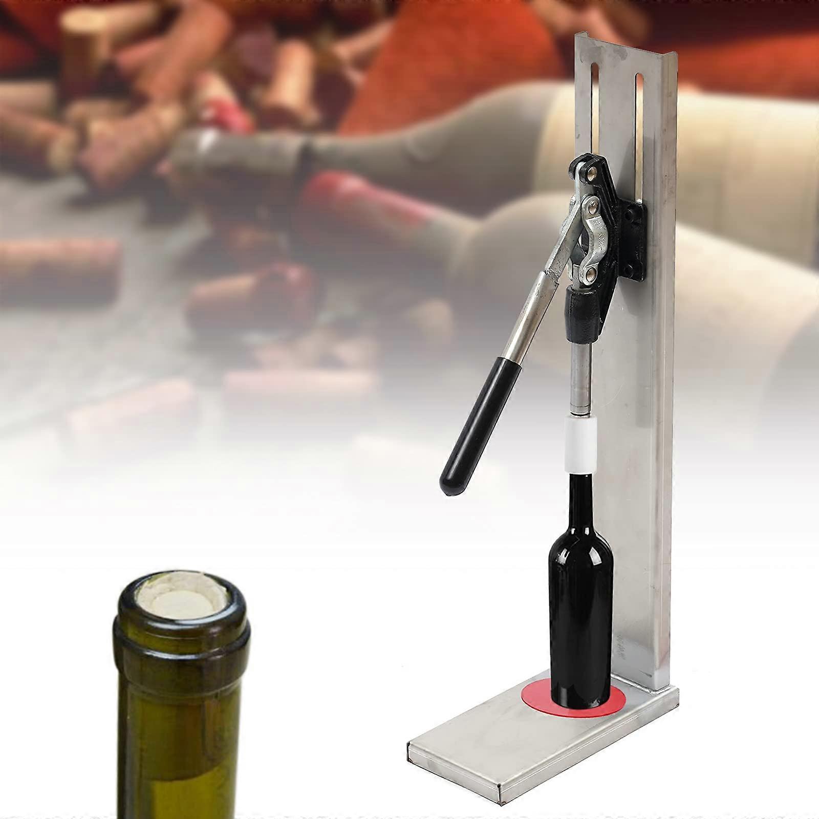 Manual Wine Bottle Corker and Capper with Adjustable Height, Precise Stopper Depth, MultiSize Fit