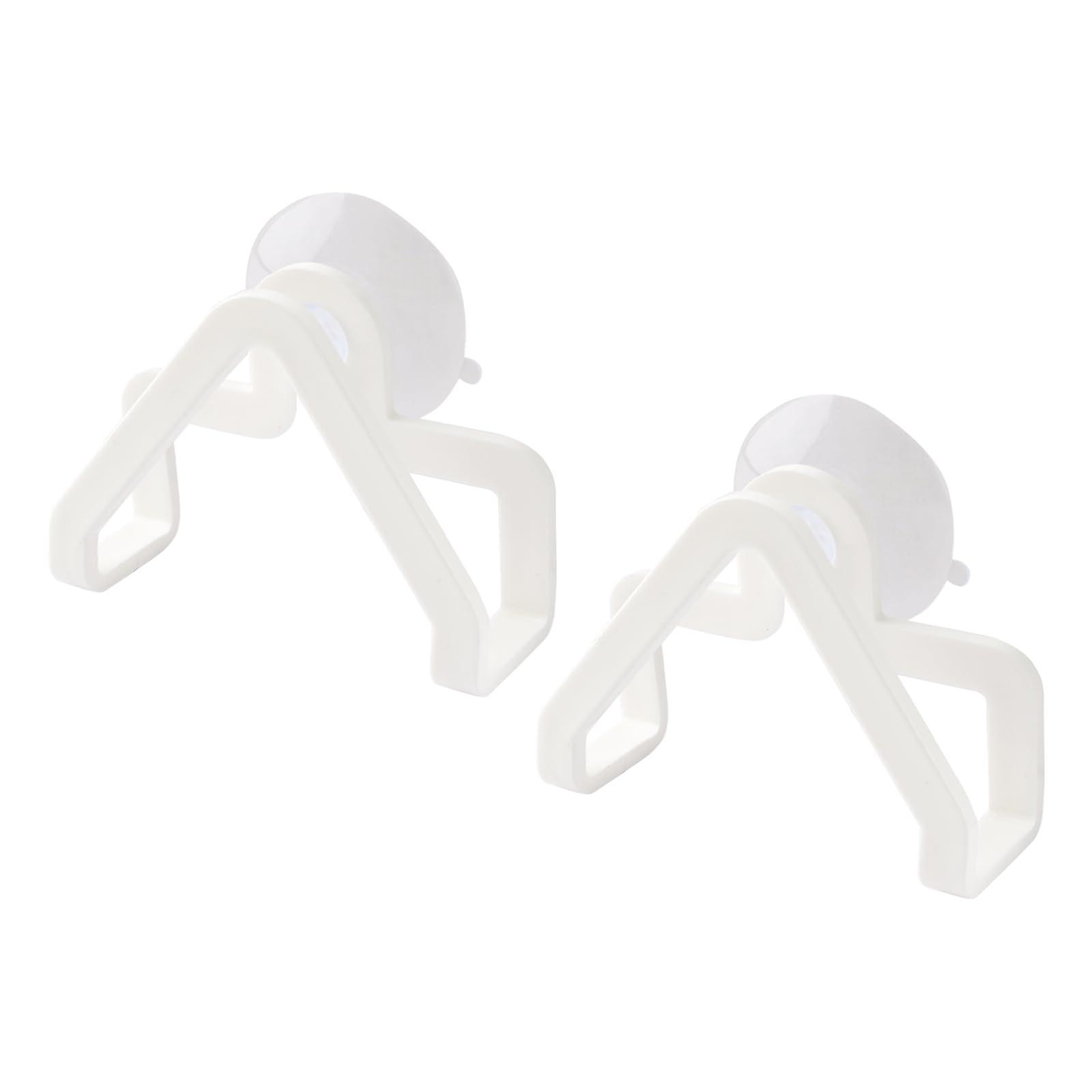 2PCS VShaped Sink Storage Rack with Suction Cups, Kitchen Sponge and Brush Holder, White
