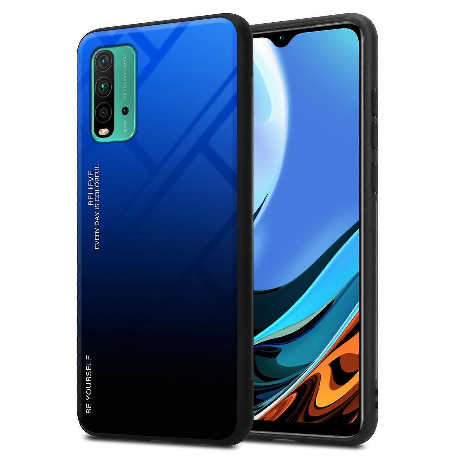 Case Xiaomi RedMi 9T / POCO M3 TPU Protective Case - Back Cover with Protective Glass - Two-tone