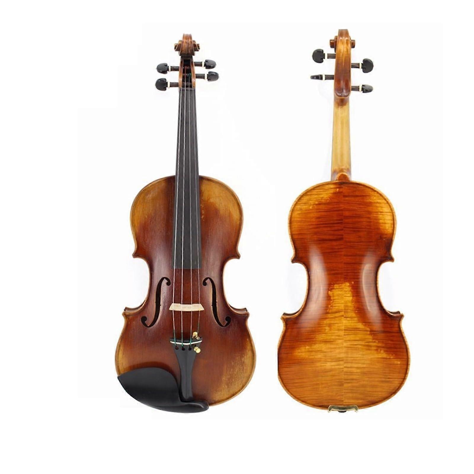 Handmade Student Violin 1/4 Size for Beginners, Warm Balanced Tone, Durable Ebony Fingerboard