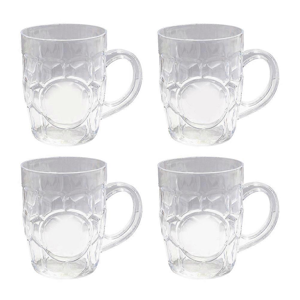 Cool Drinking Glasses Transparent Color Coffee Shop 4Pcs