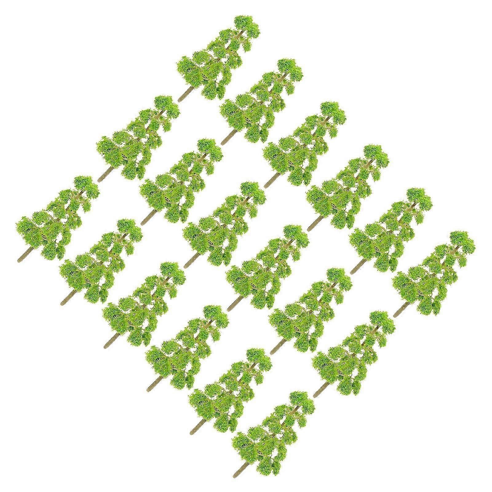 Model Train Scenery Miniature Pine Trees, 20Pcs Lifelike Light Green Diorama Trees