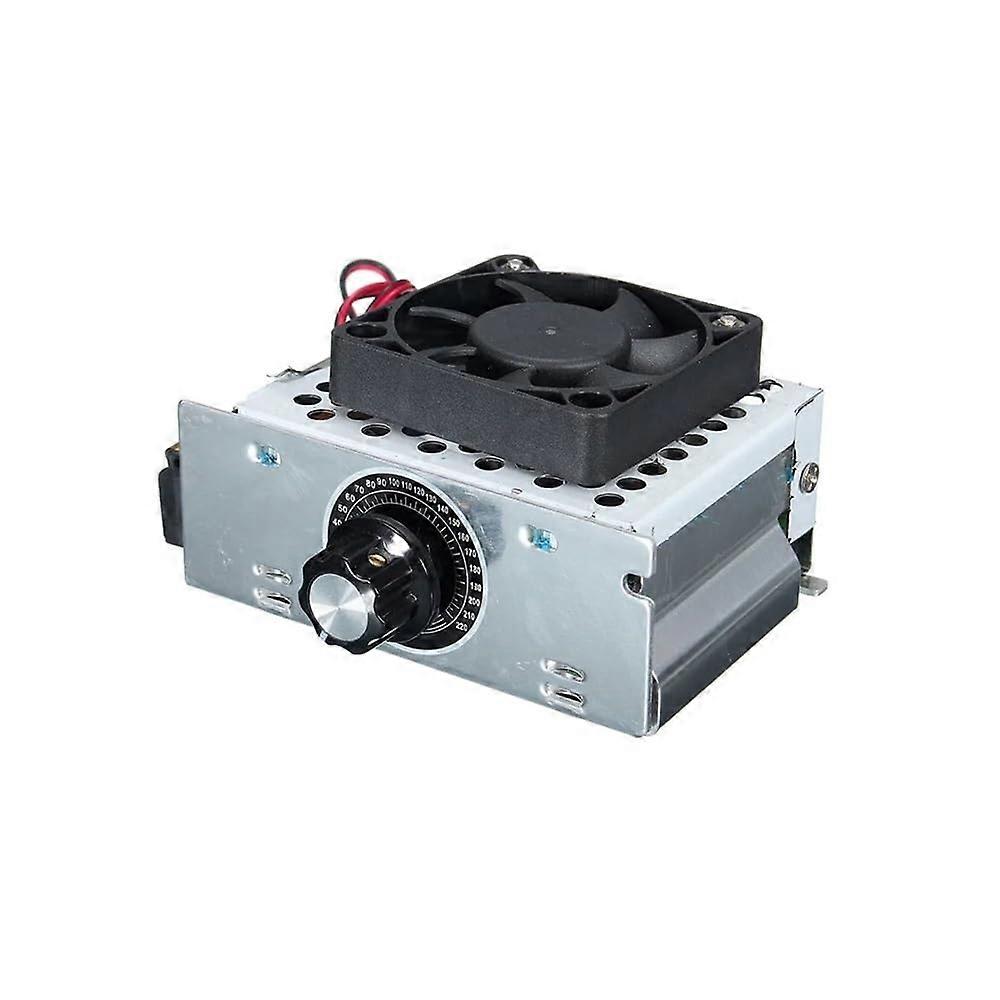 4000W SCR Voltage Regulator with Fan, AC 110V220V Adjustable  Power Dimming Speed Controller
