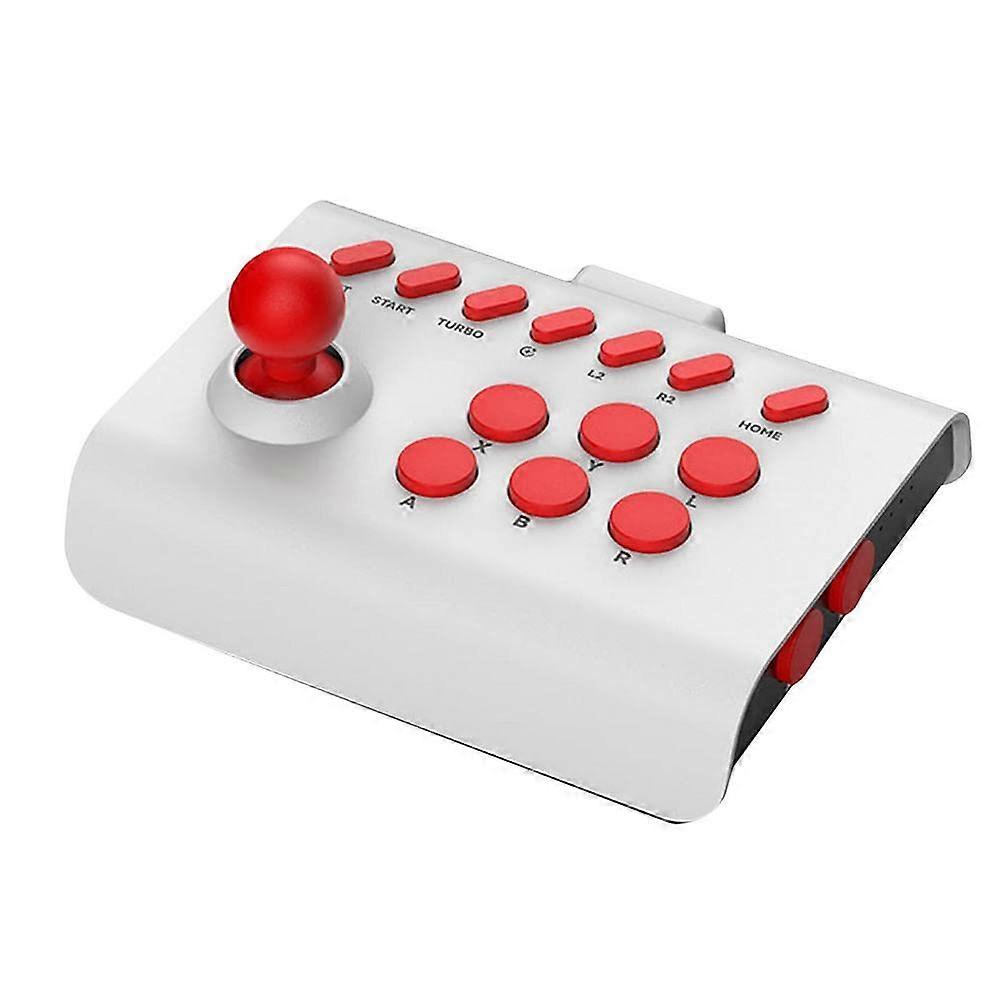 Arcade Fight Stick Controller for PS4 PS3 PC with Turbo Combo Macro Skills White Red