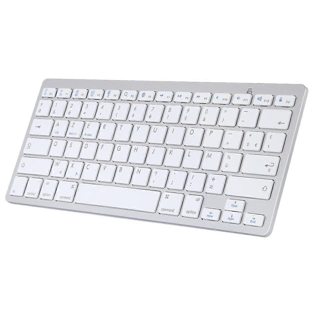 Ultra-Slim Wireless Bluetooth-compatible Keyboard (French Language) for Android Windows iOS