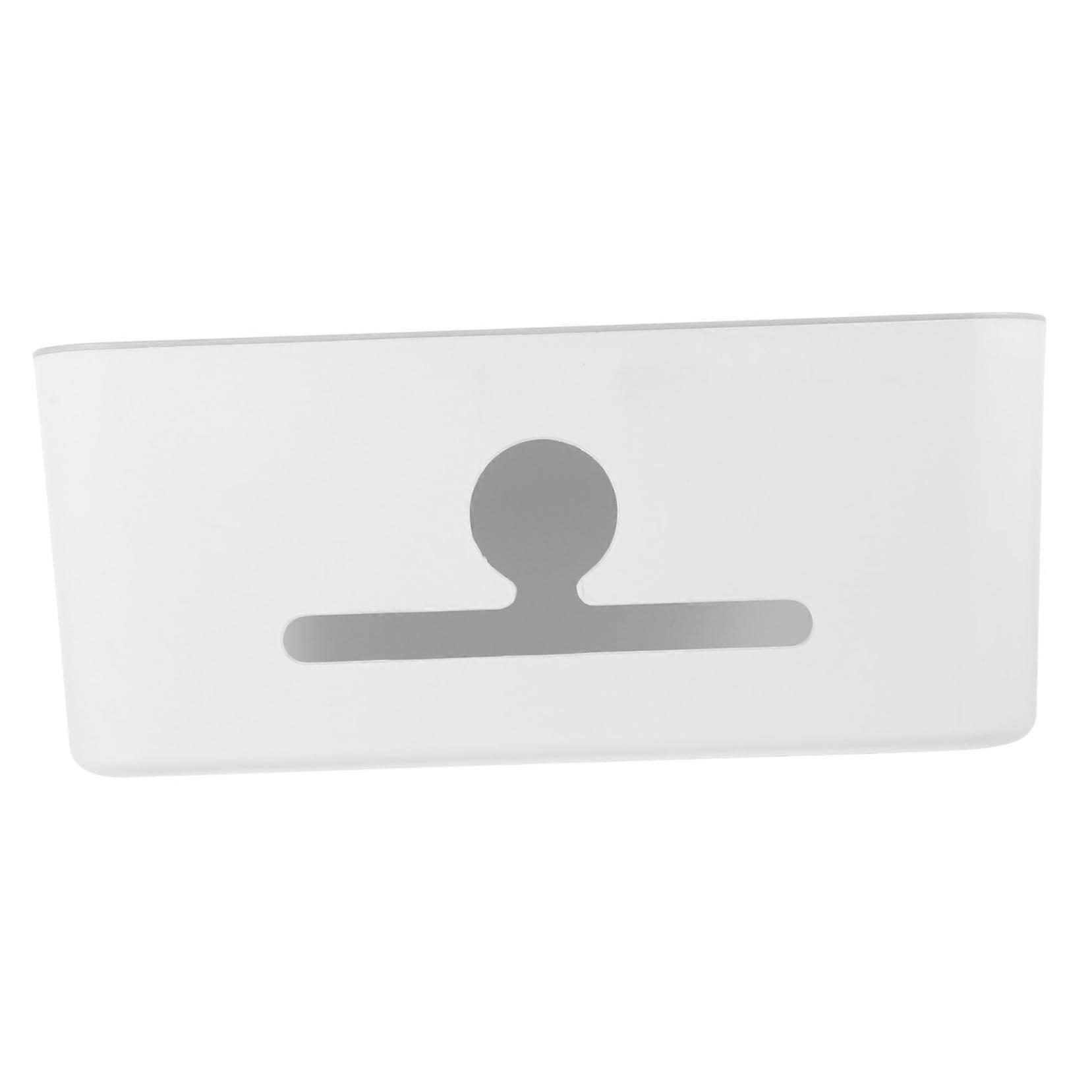 Cable Management Box with Lid for Power Strips, Ventilated Cord Organizer for Cable Clutter Reduction