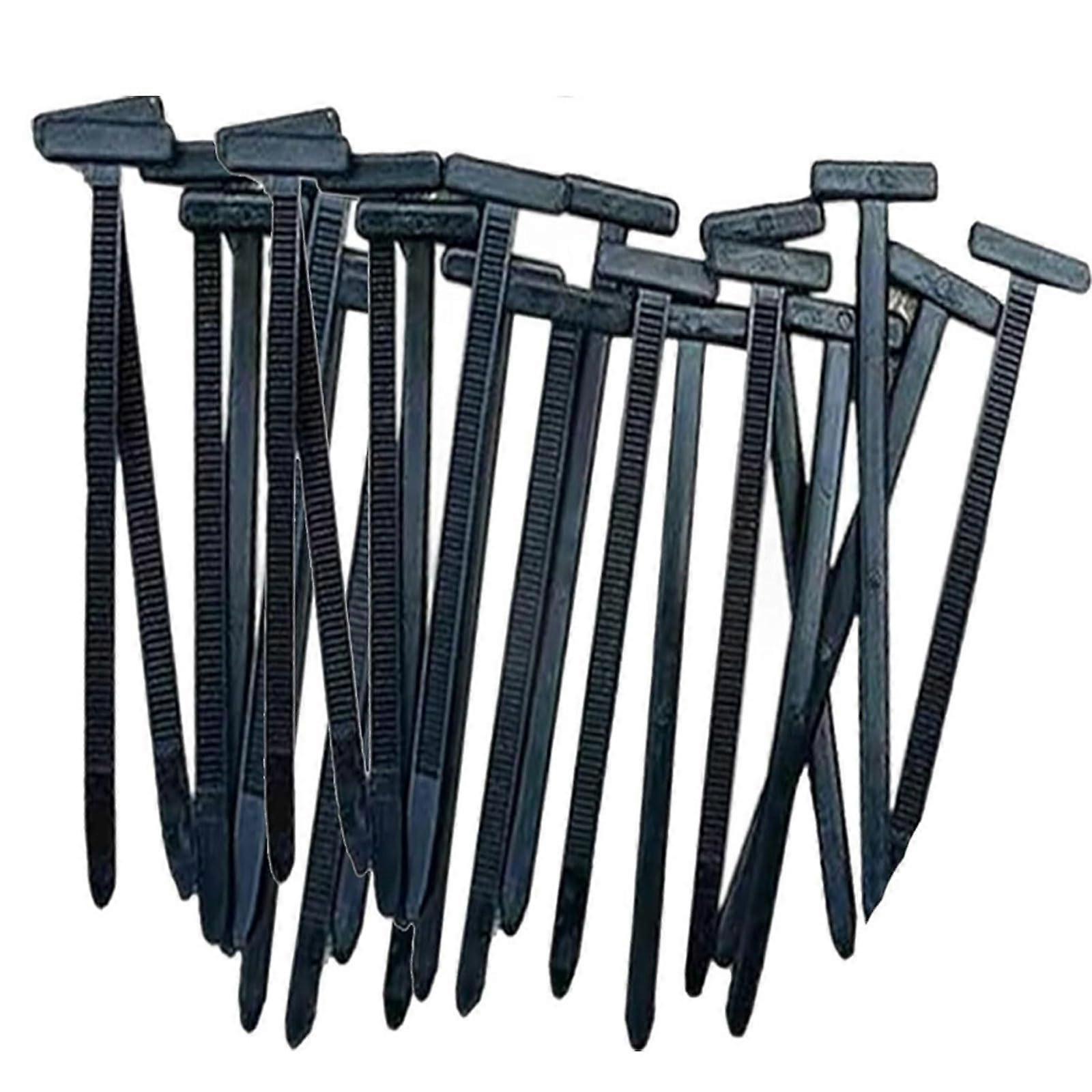 Reusable Black Cable Ties with Quick Release 50Pack Durable Nylon for Home Office Cable Management