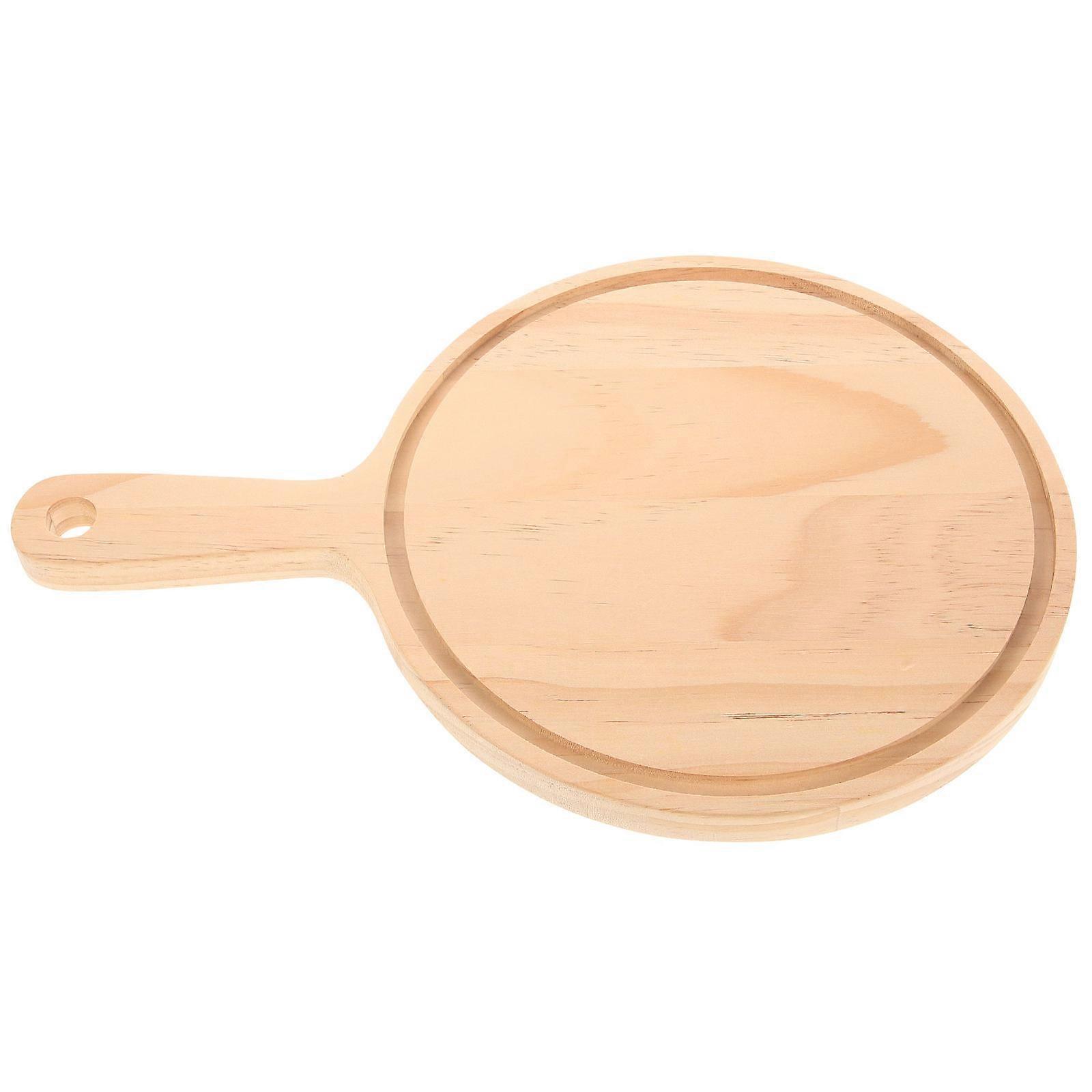 Wooden Pizza Tray for Home Use with Handle Practical Pizza Board