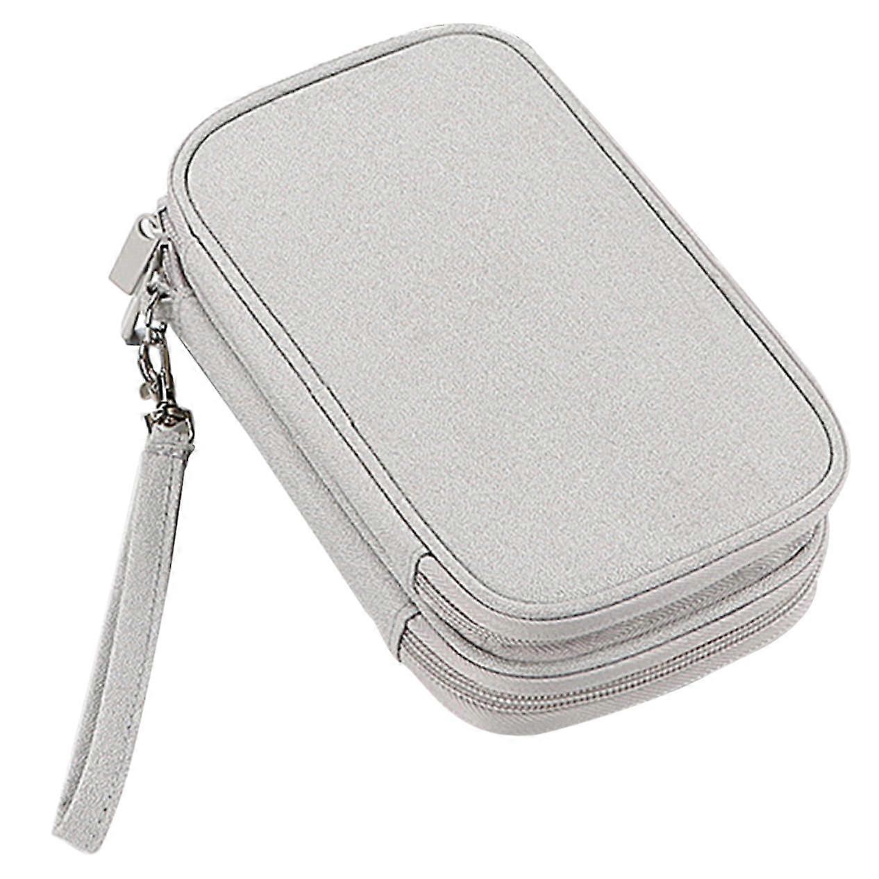 Electronics Organizer Bag with Multiple Compartments for Secure Travel and Tangle Cable Storage