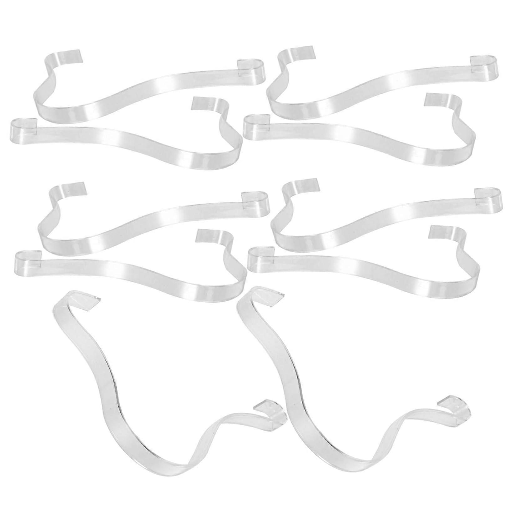 10Pcs Acrylic Shoe Display Stand with Curved Support, Clear Stackable Rack for Heels and Sandals